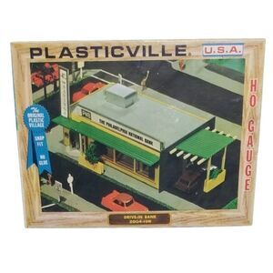 Bachmann HO Plasticville Drive In Bank Kit 2904 Unassembled Complete
